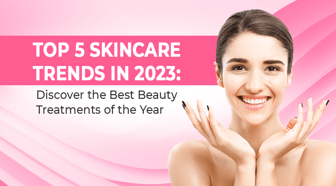 Anti-aging treatments demonstration showing a woman's face with circular callouts highlighting different skin areas