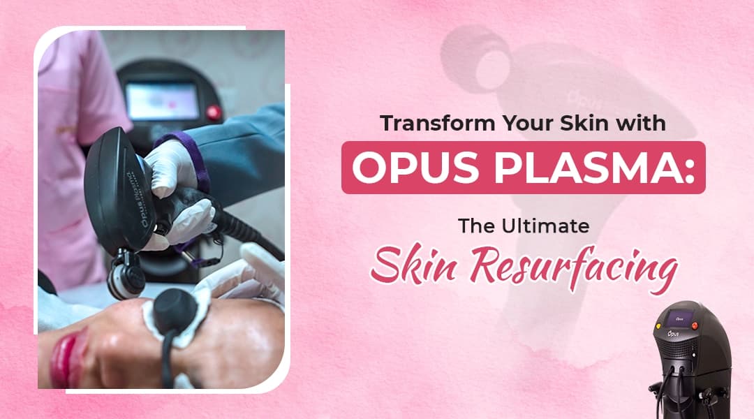 Anti-aging treatments demonstration showing a woman's face with circular callouts highlighting different skin areas