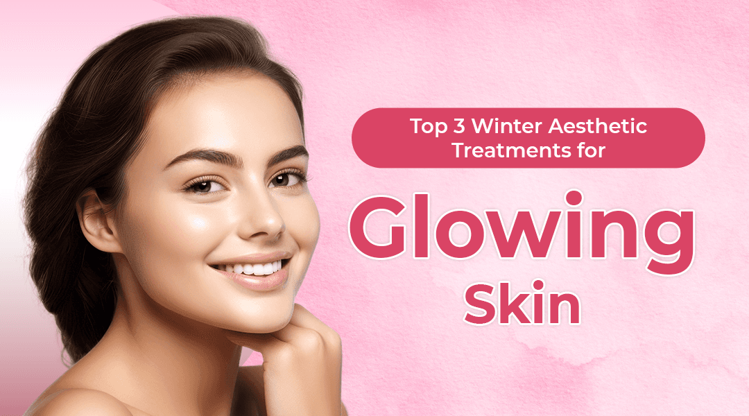 Anti-aging treatments demonstration showing a woman's face with circular callouts highlighting different skin areas