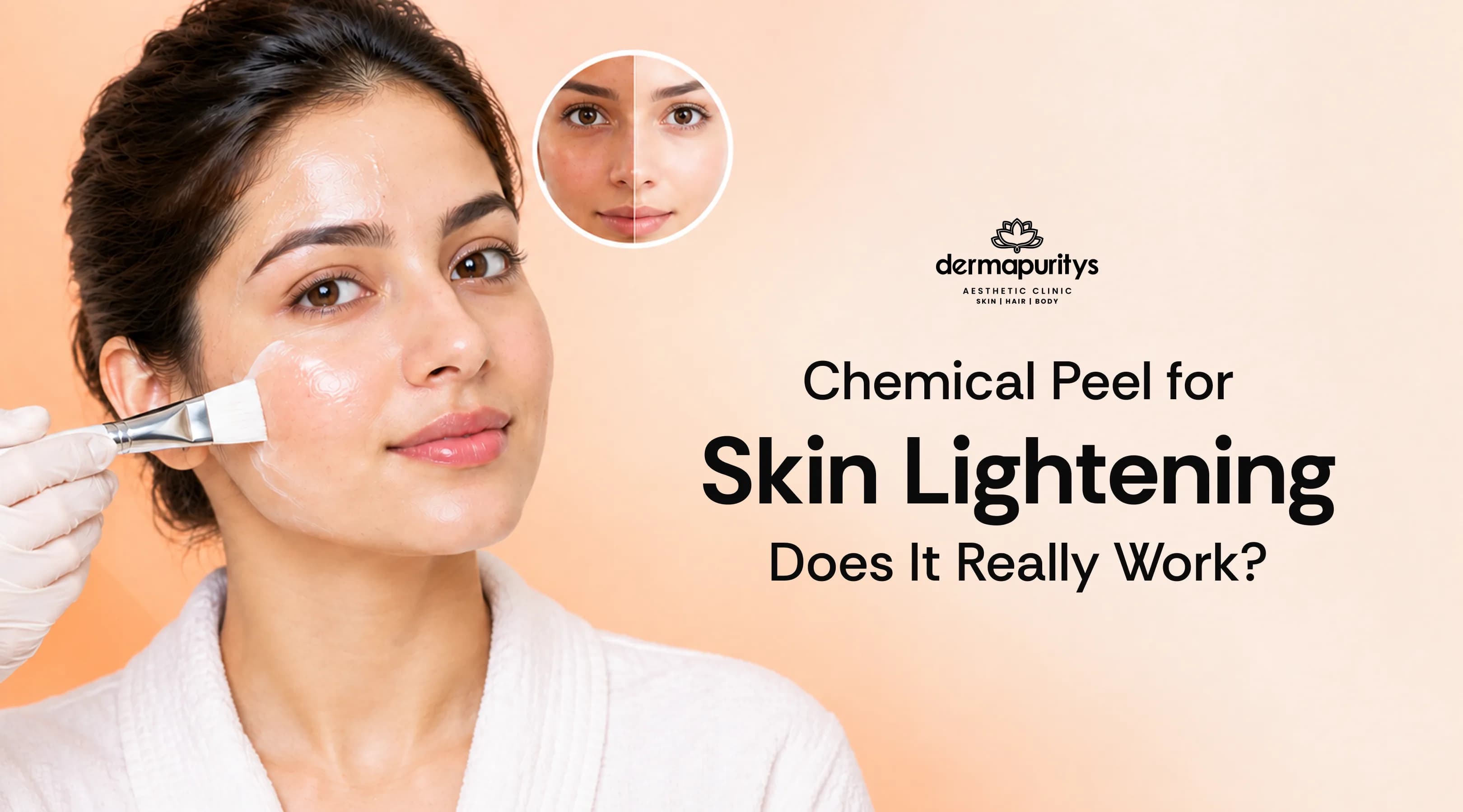 Anti-aging treatments demonstration showing a woman's face with circular callouts highlighting different skin areas