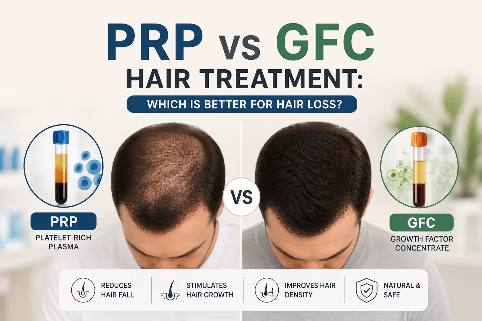 PRP vs GFC Hair Treatment: Which Is Better for Hair Loss?