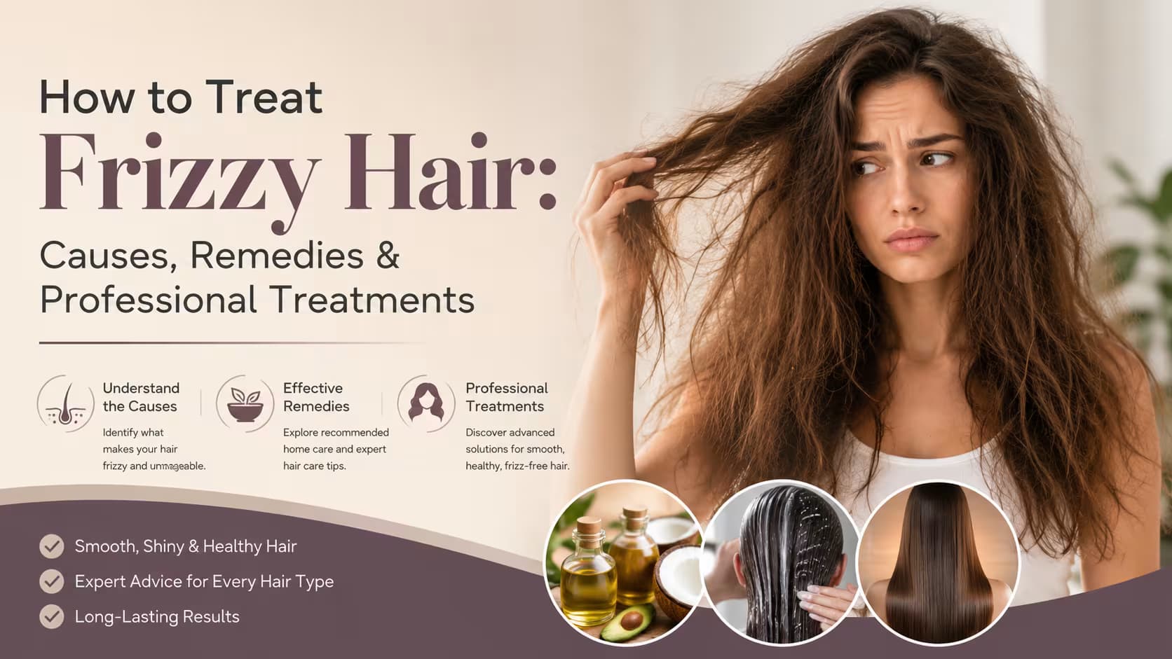 How to Treat Frizzy Hair: Causes, Remedies & Professional Treatments